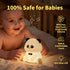 Myzztek Panda Lamp for Kids Room, Pat Control Panda Light for Breastfeeding, Silicone Night Light Nursery Bedside Lamp