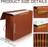 Chuangdi 5 Pcs Expanding File Wallet | Heavy Duty Box of 8 Brown File Folders | Letter Size File Organizer