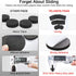 Yelanon Non Slip Furniture Pads - 78pcs (1+2+3+4)” Self Adhesive Rubber Feet for Furniture Legs, Anti Slide Protector