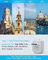 Italy Travel Plug Adapter, VINTAR US to Italy Power Adapter with 2 American Outlets, 3 USB and 1 USB-C Ports, 6 in 1 Type L Plug Adapter for USA to Italy Uruguay Chile