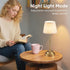 YIEONSHION Dimmable Portables Cordless Table Lamp, Fabric Shade Desk Lamp, Rechargeable Battery Powered Lighting, Light