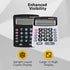 Lily' Home Jumbo 12 Digit Desktop Calculator, Solar Power, Large LCD Display, Easy-to-Read Tilted Design