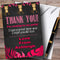 The Card Zoo Pink Chalk Style Swinging Monkey Jungle Party Thank You Cards
