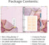 Ospelelf Mini 3 Ring Binder 1 Inch, Cute Pink Marble Binder for 5.5" x 8.5" with 5 Tab Dividers, File Labels