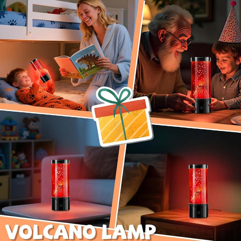 Volcano Lamp Science Kit, STEM Volcano Eruption Educational Kids Night Light USB/Battery Power, Christmas Gifts