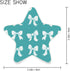 Burbuja 0.2W Bows on Teal LED Night Light Plug into Wall Star-Shaped Nightlight Dusk to Dawn Auto Sensor for Bedroom