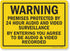 SmartSign 10"x14" Warning Sign - 'Premises Protected By 24 Hour Audio/Video Surveillance'