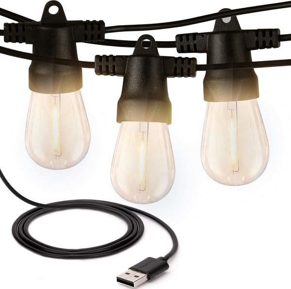 Brightech Ambience Pro USB Powered String Lights - 24 Ft Commercial Grade
