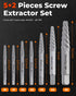 Set, 7PCS Set, Screw Extractor Easy Out Screw Extractor Stripped Screw Extractor for Removing Damaged Screws, Broken