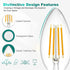 E12 Bulb 60 2700K, 4W E12 Bulb Dimmable, 550lm, Pack 6 DiCUNO Candelabra Watt Equivalent, Warm White LED Type B LED
