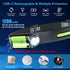COSOOS LED Headlamp Rechargeable Flashlight, 1000Lumen Bright Headlamp with Red Light & Carry Case for Camping
