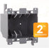 Newhouse Hardware 2-Gang PVC Old Work Electrical Outlet Box - 25 cu. in. Plastic Junction Box for Home Improvement