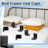 8 1.5 Inch Pcs Bed Frame End Caps - Rubber Angle Iron Caps L Shape Cover Feet - Black Corner Guard Anti Slip Furniture