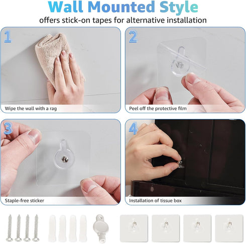 Commercial, Paper Towel Dispenser Wall Mount, Multifold Paper Towel Holder Adhesive Hand Towel Dispenser for Bathroom