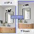 3-Light 18Inches E26 Bulbs Black Bathroom Lights Over Mirror, Anti-Rust Vanity Lighting Fixture for Bathroom, Modern