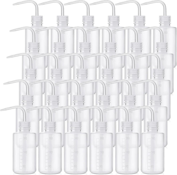 Norme 30 Pcs Tattoo Wash Bottle, 250ml Plastic Squeeze Bottle for Lab Cleaning, Water Tools, Plant Irrigation
