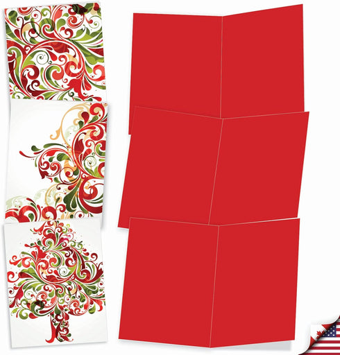 The Best Card Company - 10 Blank Christmas Note Cards with Envelopes, Fun Assorted Holiday Notecard Set