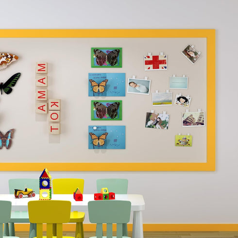 YENHOME Self Adhesive Yellow Bulletin Board Borders Classroom Borders for Bulletin Board 3"X590" Peel and Stick Bulletin Board Border Removable Wallpaper Border Peel and Stick Wall Border for Bedroom by YENHOME
