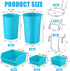 Roowest 60 Pcs Pegboard Cups, Pegboard Bins Set, Wall Organizer with Hooks and Loops, Assortment for Office Storage
