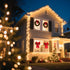 C7 25FT 27 Bulbs Outdoor Christmas Lights, Warm White Vintage String Lights with Clear for Patio, Garden, Eaves