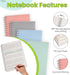 TWONE Spiral Notebook, 7"x10", 140 Ruled Pages, Waterproof Frosted PP Cover, Blue, Ideal for School, Office, Personal