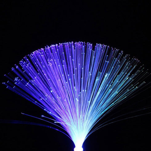 Lixternum Fiber Optic Lamp, LED Colourful Changing Fiber Optic Fountain Night Light, Novelty