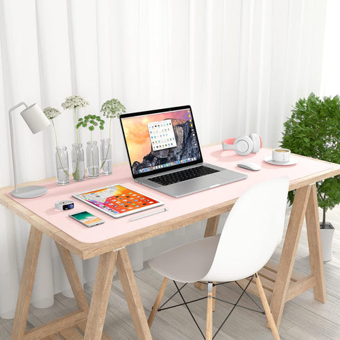 Hsurbtra Desk Pad, 35.5" x 17" PU Leather Mat, XXL Extended Mouse Pad, Waterproof Desk Blotter Protector