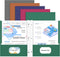 Folders with Pockets | 100 Pack Two Pocket Folders | Business Card Holder Folders for School Office Filing