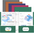 Folders with Pockets | 100 Pack Two Pocket Folders | Business Card Holder Folders for School Office Filing