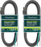 Industries Inc 3-Wire Appliance and Power Tool Cord, 3 ft, 14 AWG, 15A/125V AC, Grey, 2 Pack