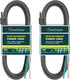 Industries Inc 3-Wire Appliance and Power Tool Cord, 3 ft, 14 AWG, 15A/125V AC, Grey, 2 Pack