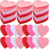 Kosiz 4800 Sheets Valentine's Day Heart Shape Sticky Note 3 x 3 Inch, 4 Colors Red Pink Cute Memo Pads for School Office