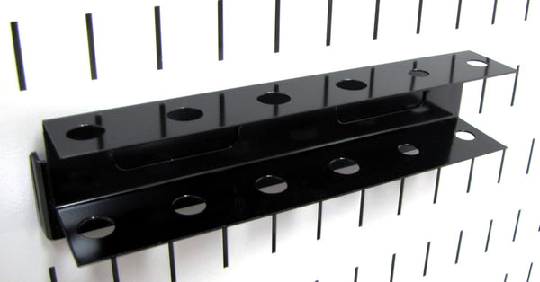 Wall Control Black Pegboard Screwdriver Holder Bracket, Slotted Metal Accessory for Pegboard and Tool Board