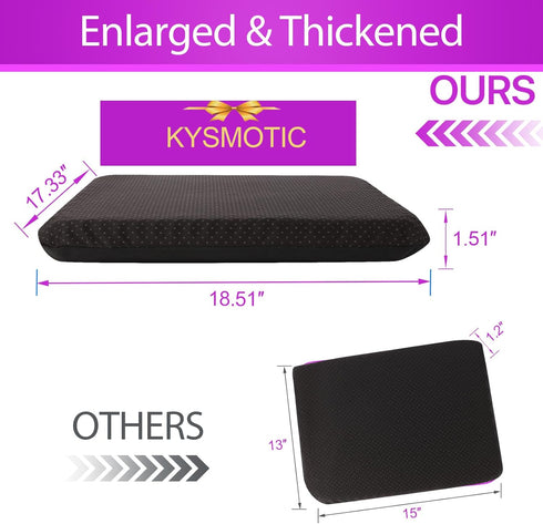 KYSMOTIC Gel Seat Cushion for Long Sitting (Large & Thick), Soft & Breathable, Gel Cushion for Wheelchair, Gel Chair