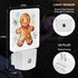 Jahiona White,0.5W LED Night Light Lamp with Smart Sensor Dusk to Dawn Sensor,Christmas Gingerbread Man for Winter