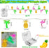 Summer 30 16Ft Summer Tropical Beach Hawaiian String Lights - LED Battery Operated Tropical Flamingo Pineapple Palm
