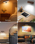 Set 2: 360 Battery Operated Wall Sconces of Wireless Rechargeable Wall Light with Remote&Button, Rotate Magnetic Scone