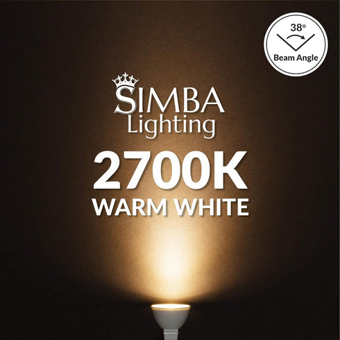 Simba Lighting LED MR16 3.5W 12V Light Bulb - 6 Pack 20W Halogen Replacement for Landscape, Accent, Track Lights