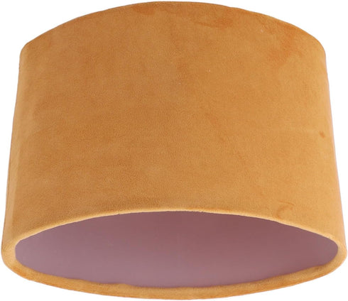 E27 E14 FTVOGUE Floor Lamp Shade, Lint Material Oval Design, Soft Light for Eye Care, Fits Lamps for Home Decor (Gold)