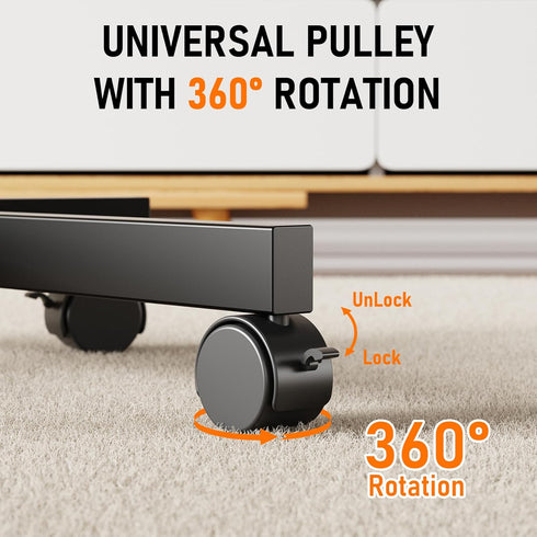 Xyndyx 23-60 Inch 88 lbs, 400x400mm, Mobile TV Cart Rolling TV Stand for LCD LED OLED Flat Curved Screens up to Height