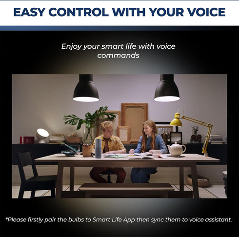 Smart Light Bulbs 60W Equivalent, 800LM 9W WiFi Bulb, A19 E26 Color Changing, 2.4GHz WiFi, 2PCS