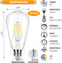 40 Bulbs, E26 Bulb, 4000K 4W Bulbs, 90 450LM, Dimmable, Pack 12 Watt Light Cool White LED Edison Flickering Free, High