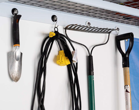 Mavoro Strong Magnetic Hooks for Hanging, Set of 2 Black Heavy Duty Magnets, Up to 65 lbs