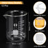 PATIKIL 150ml Low Form Glass Beaker, 12 Pack, 3.3 Borosilicate Glass Measuring Cups with Spout for Kitchen Lab