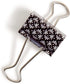 U Brands Fashion Binder Clips, 36 Count Moroccan Monochrome with Silver Prongs, 32mm Office Organization Supplies
