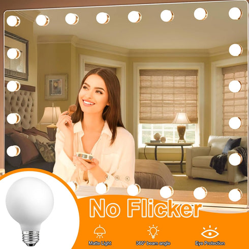 4 Pack G25/G80 Dimmable Bulbs 60W, E26 Bulb 60 3000K, 5W Bulb, E26 Bulbs 500LM MorningLight Globe LED Light LED Watt