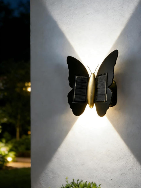 Agrollozi Solar Butterfly Lights, Outdoor Butterfly Wall Lamp, IP65 Waterproof Garden Decor Solar