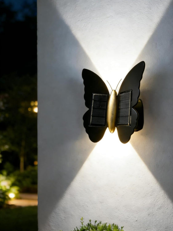 Agrollozi Solar Butterfly Lights, Outdoor Butterfly Wall Lamp, IP65 Waterproof Garden Decor Solar