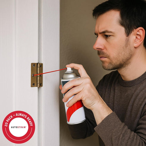 ShopStraw 7 Inch 20 Pack AUTOSTRAW Red Replacement Straws for Aerosol Cans, Universal Fit for Automotive Sprays
