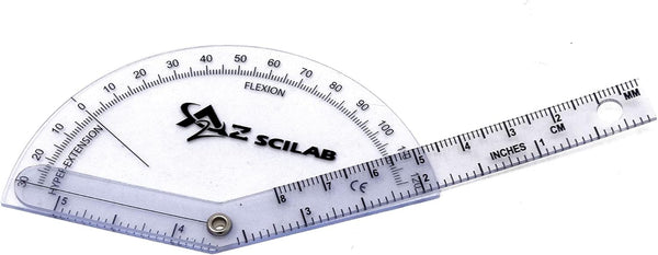 A2ZSCILAB Plastic 6" Finger Goniometer ISOM Physical Therapy Angle Protractor Ruler